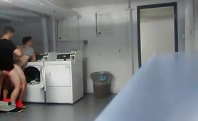 Fucking my str8 neighbor  in the laundry room