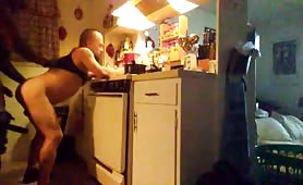 Fucked by horny Married handyman in the kitchen