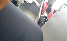 Hidden cam caught a dude jerking off on a bus
