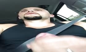 str8 latin guy masturbating while driving