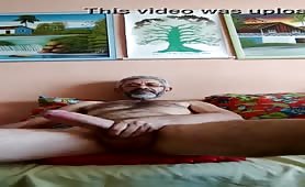 Mature horny married  dad masturbating in front of the webcam