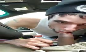 Sucking my str8 friend cock on the way home