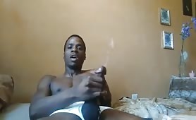 Horny dtr8  African american dude shoots a huge load