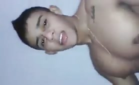 Cute straight young guy fucks a tasty shemale