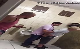 I found two guys fucking in a public bathroom