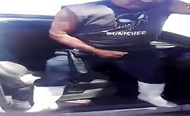 Latin farmer masturbates in his car while waiting for the boss