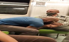 Two mature guys having sex in the subway