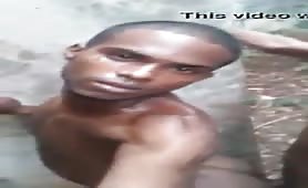 Str8 haitian dude trying to stick his long beefy cock in to a tight ass