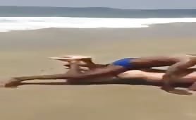 drunk mature man pays to be fucked on the beach