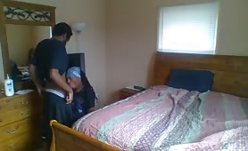 A quick blowjob before the other guy knocks the door