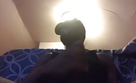 straight black guy jerking his horse cock