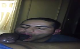 Married latino guy likes to suck his black cock