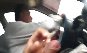 caught cumming next to the taxi driver 